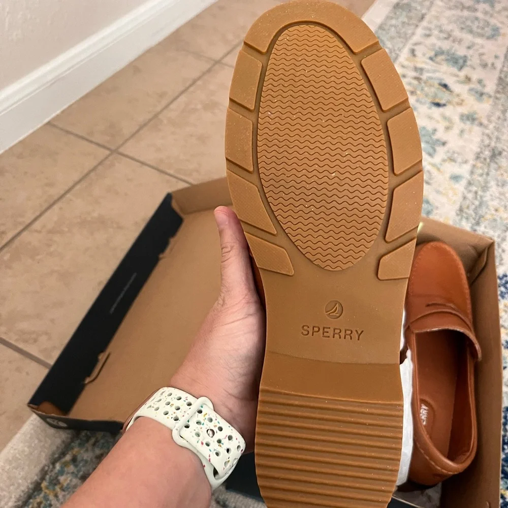 Sperry Women's Tan Leather Penny Loafers